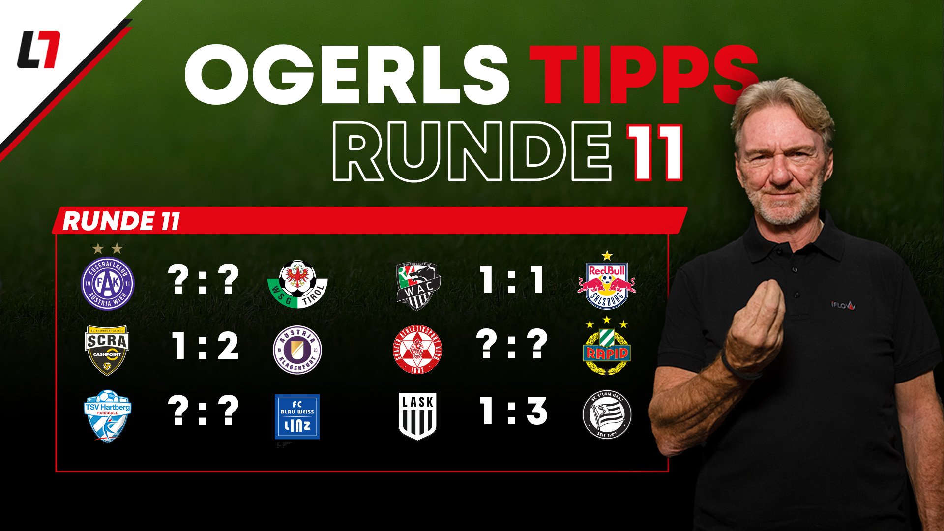<a href='/de/daten/news/andy-ogris/' class='tag'>Andy Ogris</a> fordert dich: Wer tippt die 11. Runde richtig?