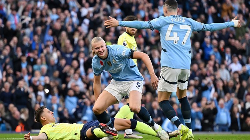 Haaland schießt ManCity an die Tabellenspitze
