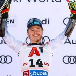 Dieser Norweger jubelte mit halbem Bart am Sölden-Podest