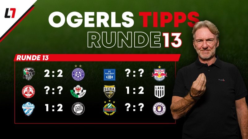 Wer holt die Punkte? So tippt Ogris die 13. Runde