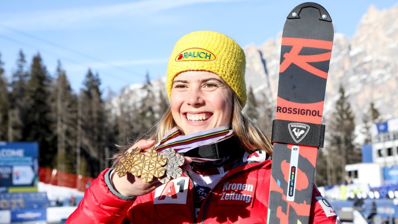 Katharina Liensberger: Die Zahlen der Doppel-Weltmeisterin