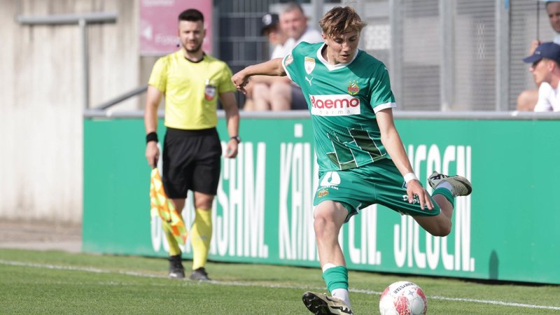 Youth League: Rapid gewinnt nach Platzverweis spät