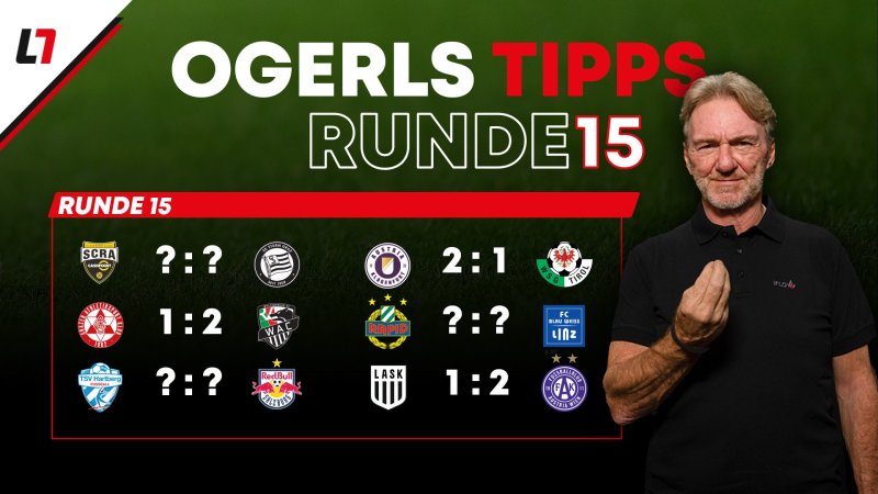 Andy Ogris fordert dich: Wer tippt die 15. Runde richtig?