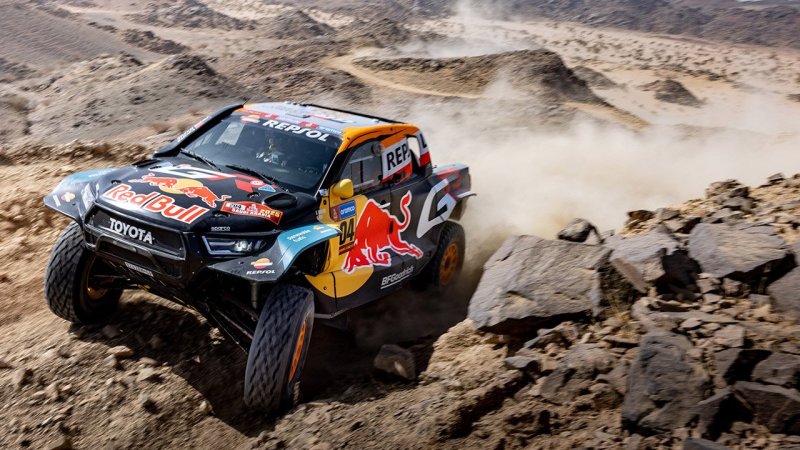 Nach Überschlag angehalten: 1. Dakar-Etappe an Toyota-Fahrer